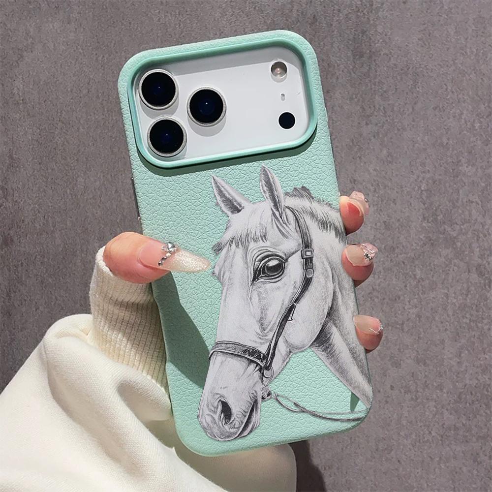 A White Horse Phone Case For IPhone 17 17Air 16 15 14 13 12 11 Pro Max Plus Cover Case Funda Bumber Coque 16 15 14 Plus Case
