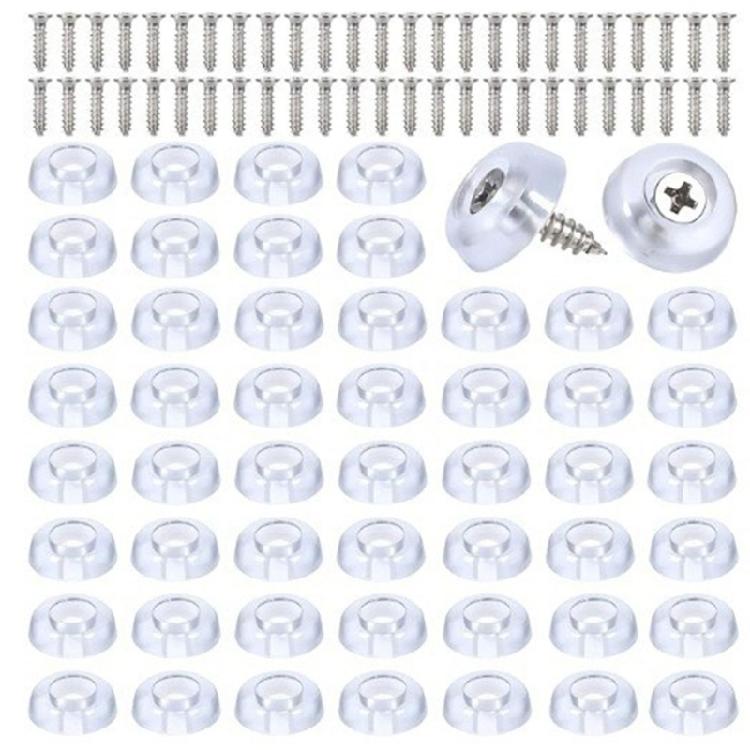 

150Pcs Cutting Board Feet Bumper Screw On Rubber Feet with Screws Nonslip Round Chair Leg Caps Feet Pad Enduring 1