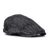 Fashion Cotton Jacquard Denim Beret British Vintage Versatile Forward-Facing Cap Striped Duckbill Cap Men's Trendy