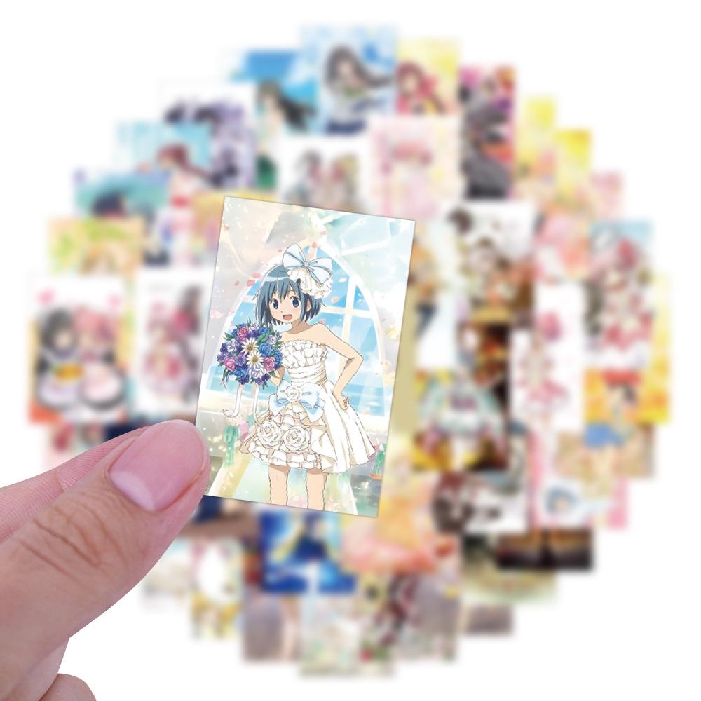 Magical Girl Madoka Magica Anime Stickers - 80 Sheets for DIY Journals, Stationery, Phone & Laptop Decor