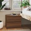 Day and Night - Day and Night Nightstand 2 Pcs Brown Oak Plywood 50x39x43.5 Cm