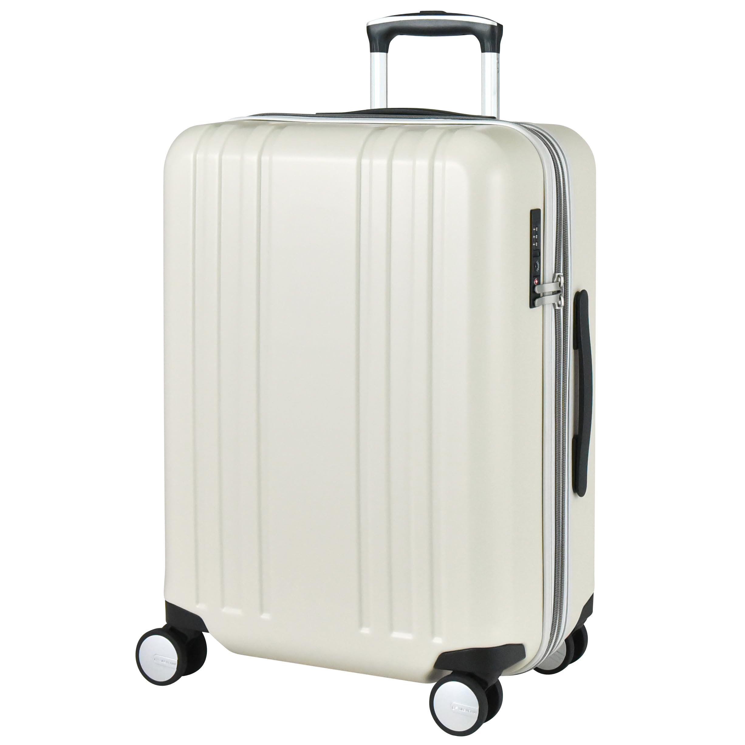 

Plus One ALPHA SKY EX 55L 60cm Model Number Suitcase, Carry-on, (64L) Capacity, Height, 3.8kg, 9911-55EX (Matte IVORY)
