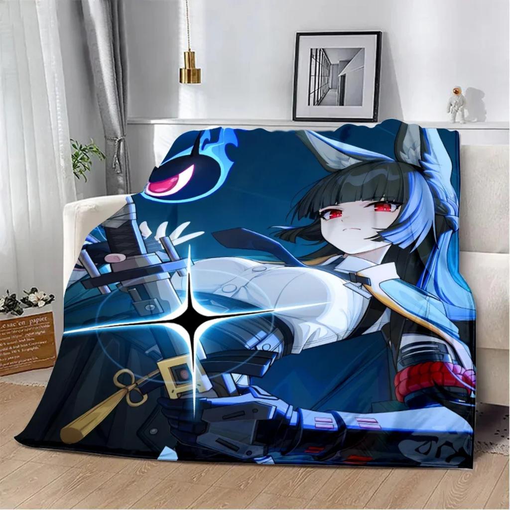 ZZZ Flannel Throw Blanket Zenless-Zone-Zero 3DPrint Soft Rug for Sofa Character Merchandise Winter Warm Fluffy Gift Game Blanket