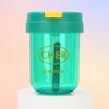 Water bottle fashionable mini double drink ton cup high value student plastic cup outdoor portable car straw cup