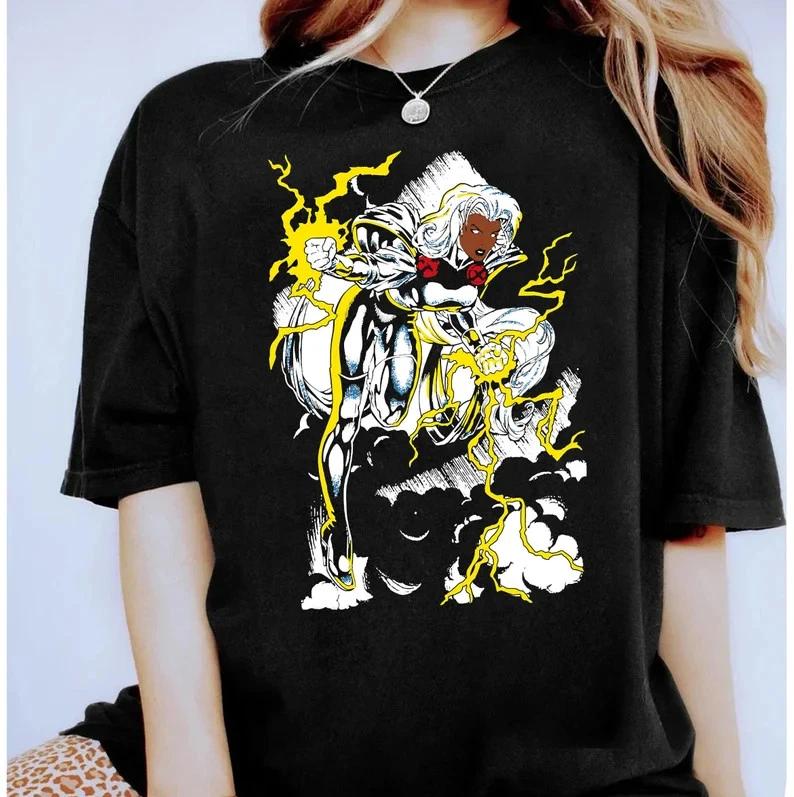 XUnisex Storm Action Pose Retro Graphic TShirt Superhero S