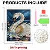 5D DIY Frameless Pearl Painting Swan Pattern Painting Kit, Suitable for Home Living Room Bedroom and Other Wall Decoration Art Paintings