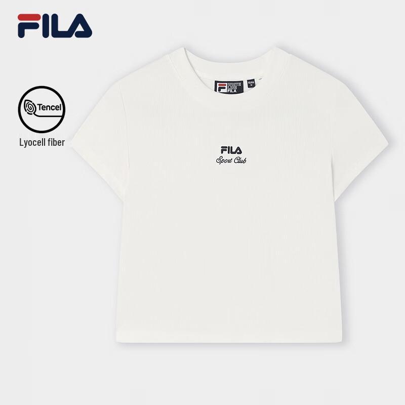 Fila Women's Slim Fit Knitted Short Sleeve T-shirt