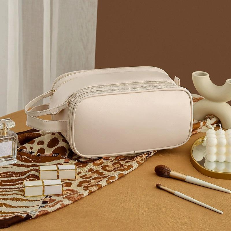 

Three Layer Cosmetic Bag Large-Capacity Portable Makeup Brush Storage Bags Travel Organizer