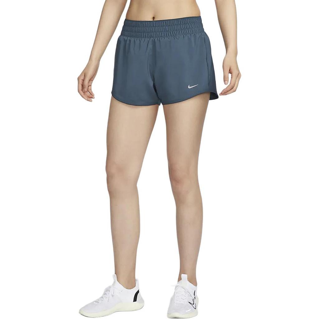 Nike Comodi Morbidi Delicati sulla Pelle Traspiranti Asciugatura Rapida Vita Media Tre Quarti Casual Pantaloncini Pantaloncini Donna Blu Profondo Mare DX6011-478