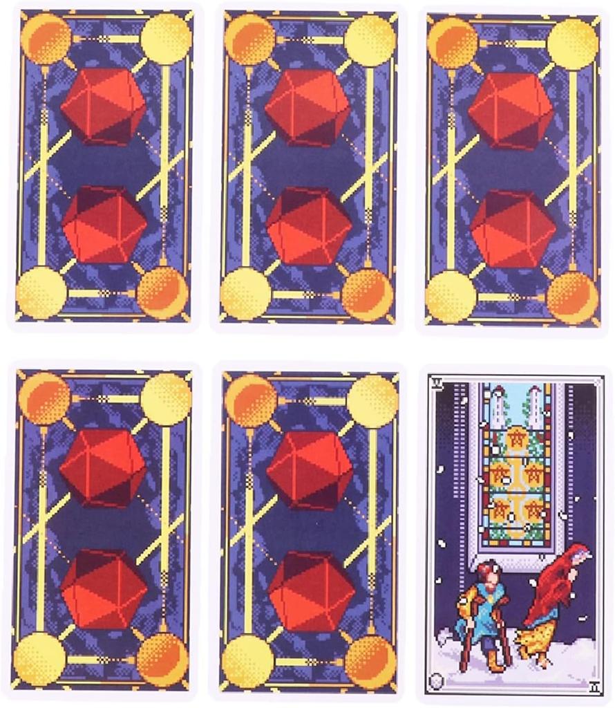 Pixel Tarot Deck Cards Games Rider-Waite 78 Pcs Cards for Beginners and Professionals 10.3*6cm