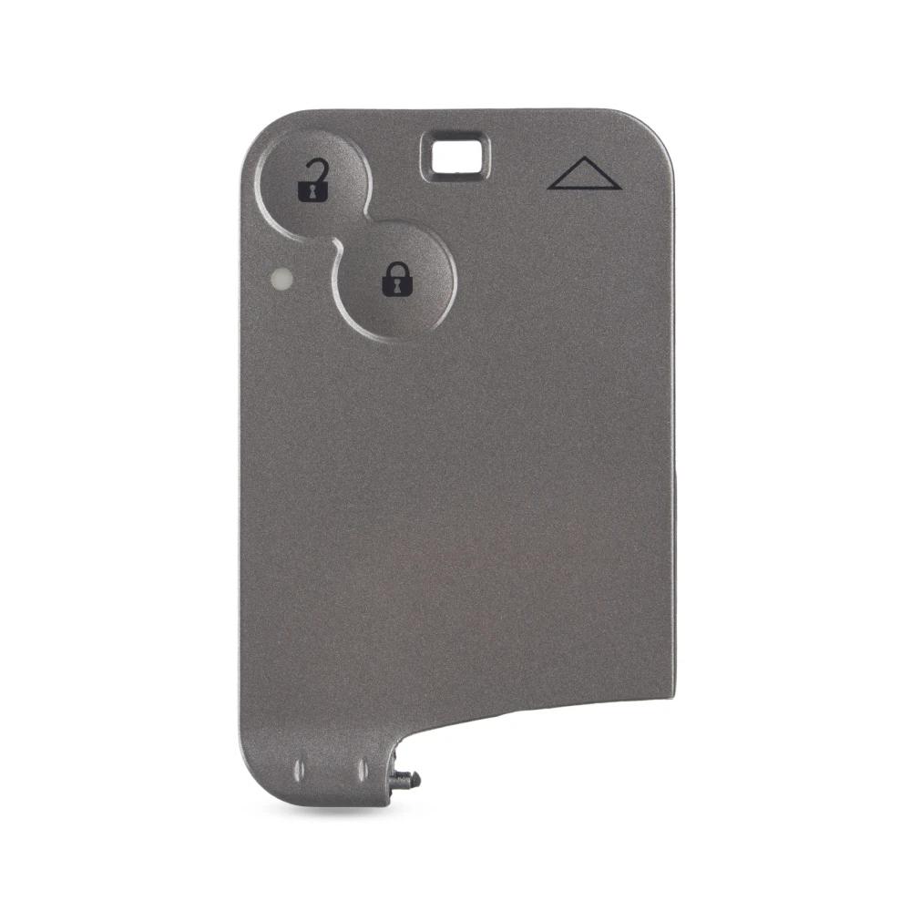 2/3 Buttons Smart Card Remote Key Shell Case For Renault Clio Logan Megane 2 3 Scenic Laguna Espace Black Car Key Case