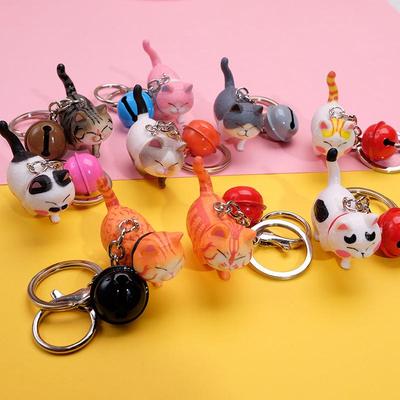 Creative Cat Keychain Bell Pendant for Backpack or Bag - Unisex, Perfect for Couples and Students, Small Gift