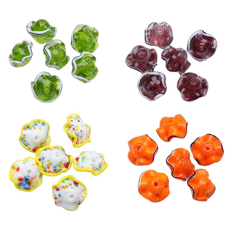 17x12mm Kristallglaspärlor Japansk Flickas Kjolens Fåll Lösa Avståndspärlor för Smyckestillverkning DIY Armband Halsband