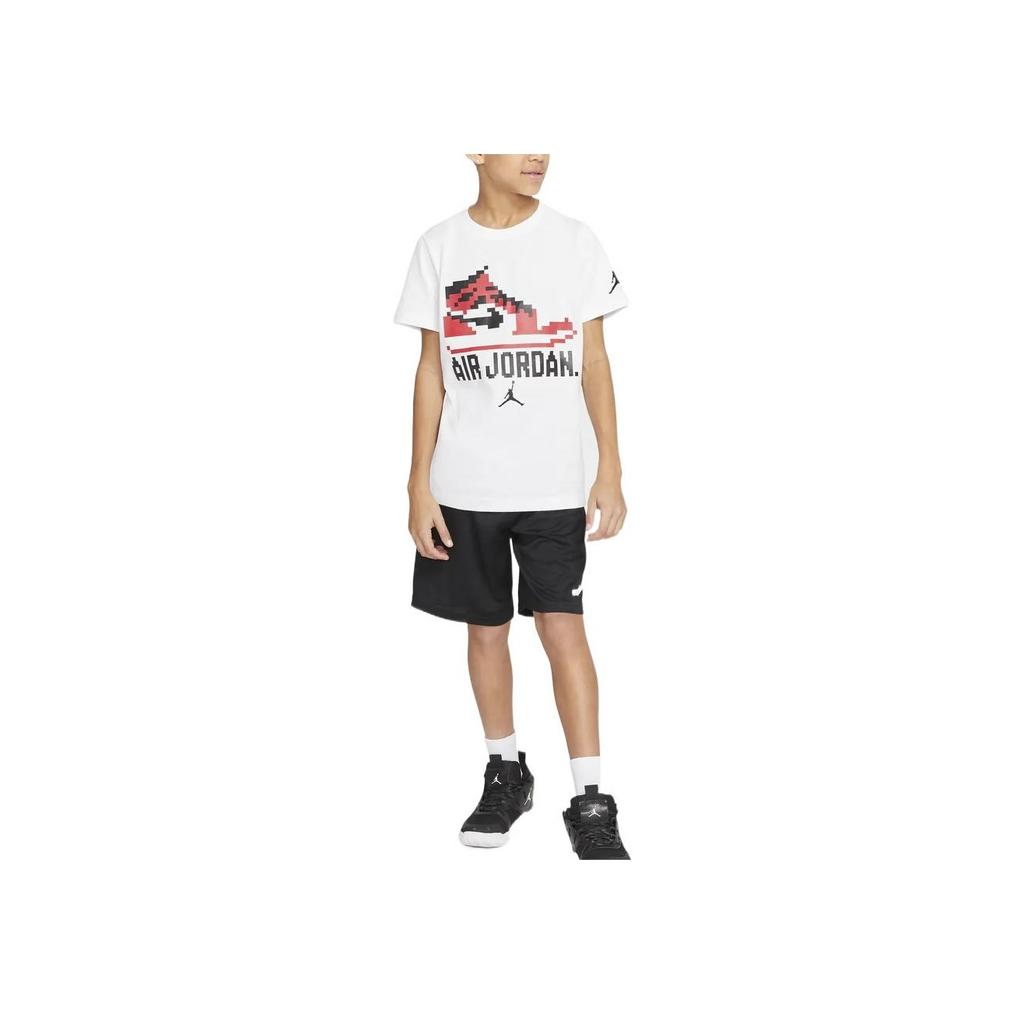 Jordan Pantaloncini dritti con stampa logo per bambini Pantaloncini neri CZ2058-010