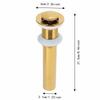 Gold Sink Drain Push Bounce Drain Stopper Anti Clog Basin Drain Stopper  Wash Basin