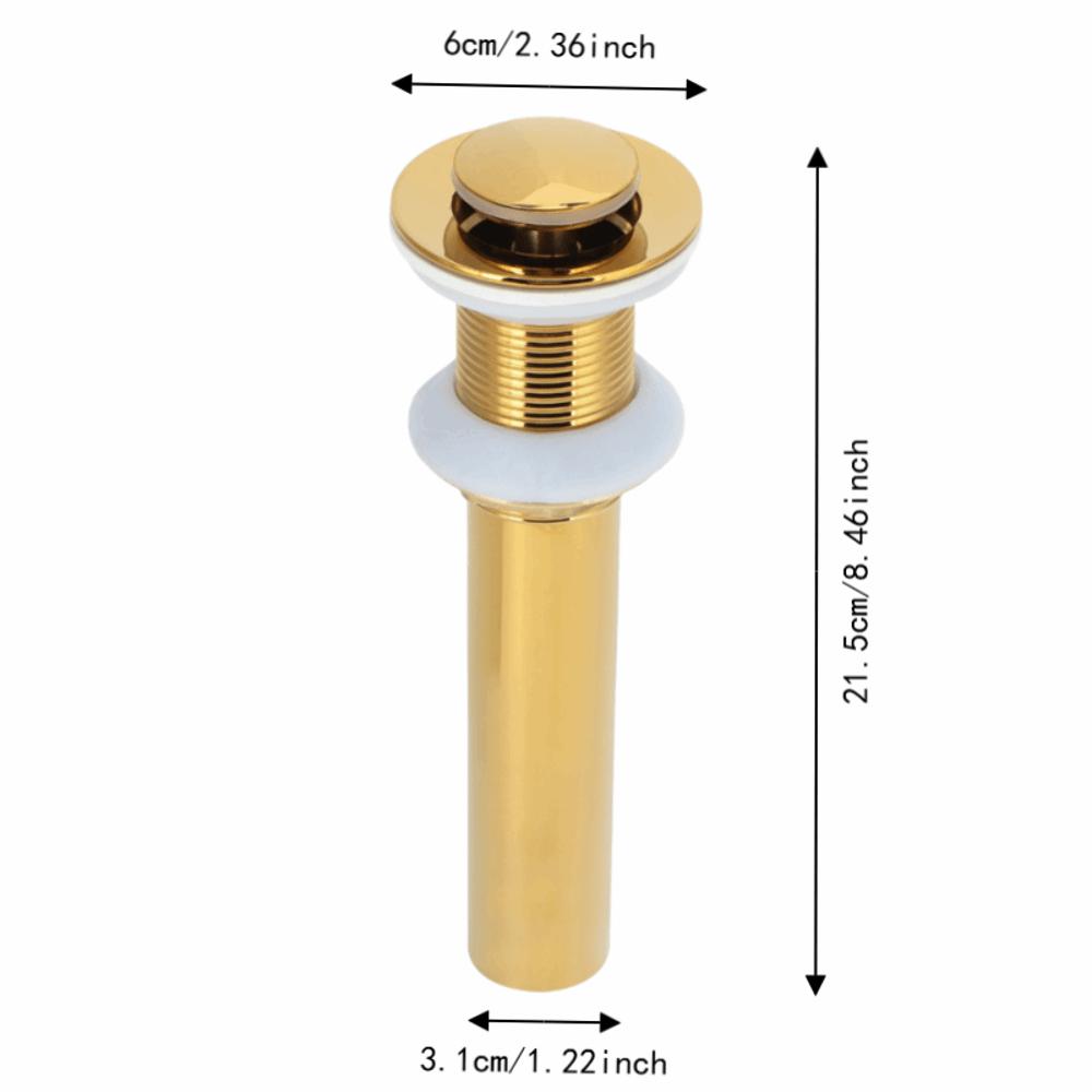 Gold Sink Drain Push Bounce Drain Stopper Anti Clog Basin Drain Stopper Wash Basin