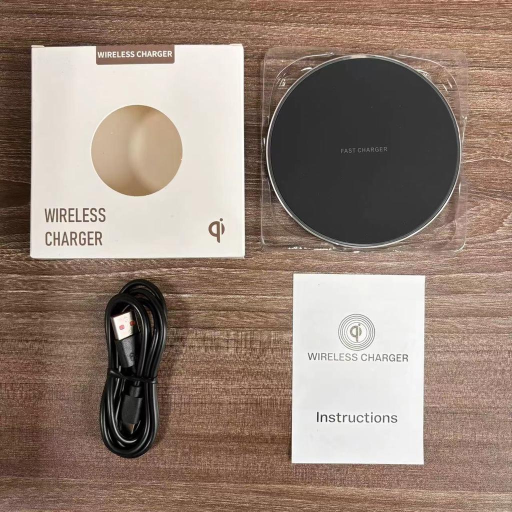 15W Circular Wireless Fast Charger with 1m Type-C Cable 35W Portable Desktop Charger