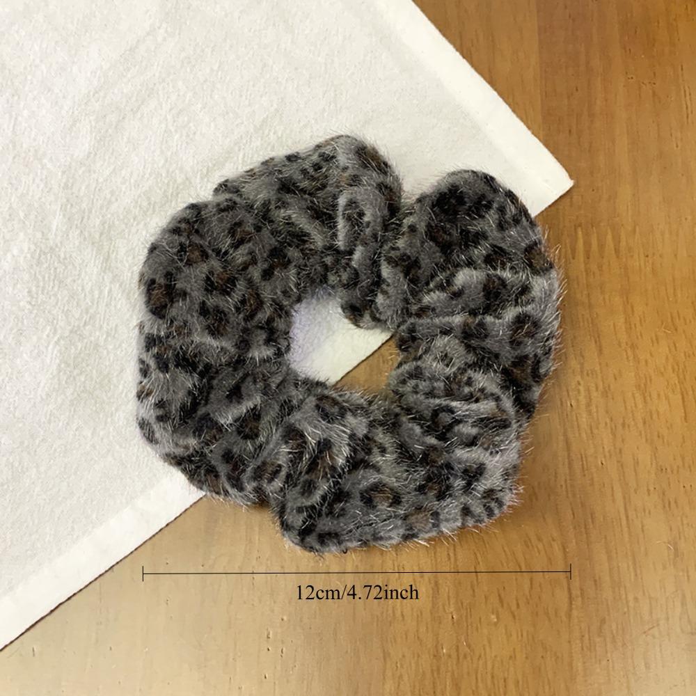 Autumn and winter retro soft animal leopard print hair curls, ponytail rings, elastic hair bands, women's hair accessories