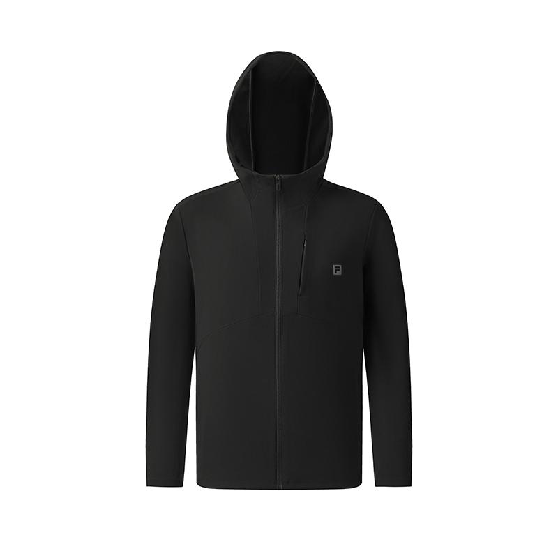 FILA Fitness Casual Versatile Hooded Zip Knit Jacket Men jackets A11M541503FBK