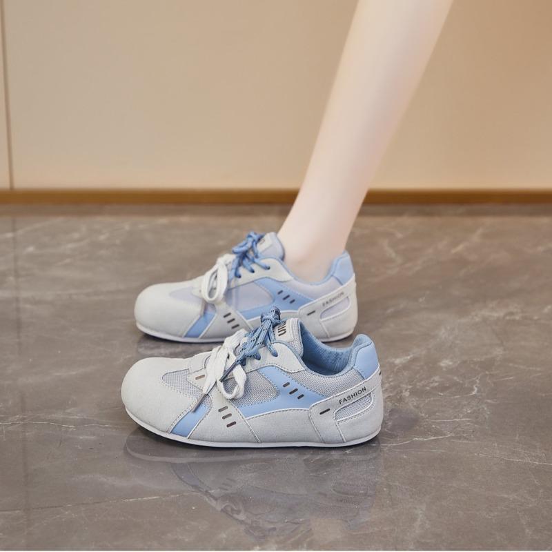 Color Matching Big Head Women's New Retro Versatile Casual Niche Sports