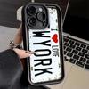 Phone Case for iPhone 17 Air 16E 15 16 Pro Max Retro Vintage License Plate Cover 14 Plus 13 12 Mini Soft Shell Silicone Fundas