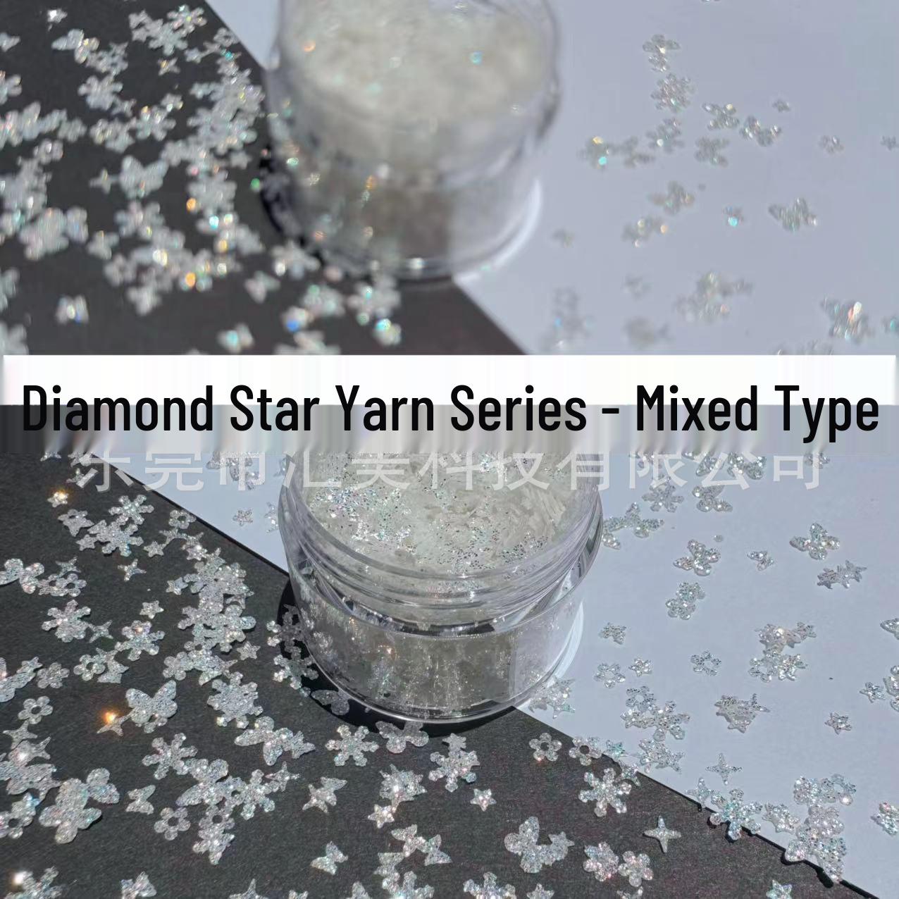 

DIY Glitter Powder: Diamond Star Butterfly Sequins & Irregular Silk Stars 20 ml (minor shedding is normal)