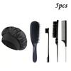 5/7pcs Hair Care Kit Tangled Hollow Out Comb with Rat Tail Edge Control Brush Spray Bottle Soft Satin Sleeping Cap Styling Tools