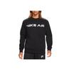 Nike Air Logo Printed Crew Neck Pullover Long Sleeve Sweatshirt Men Sweatshirt Black DA0220-010