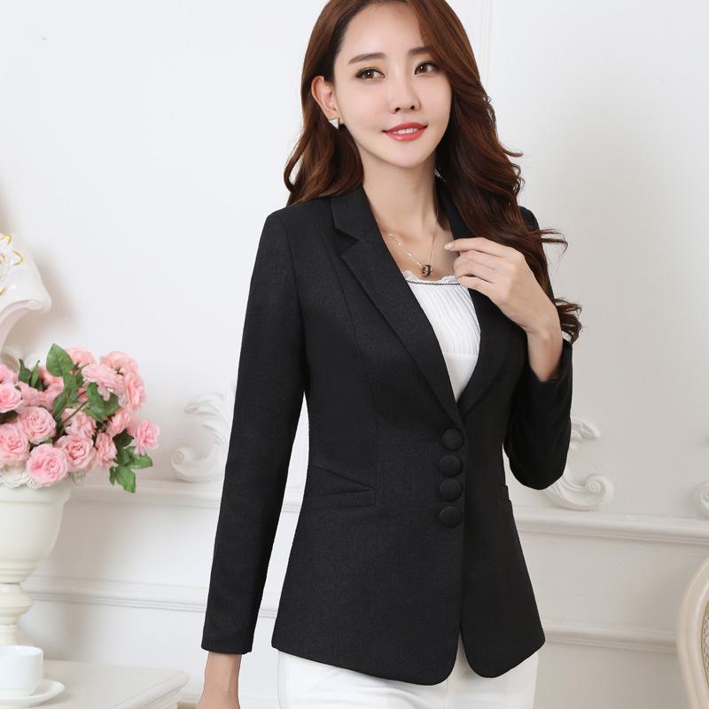 Women's Spring and Autumn Long Sleeve Loose Jacket Slim Suit