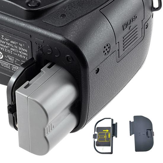 Akkufachdeckel Einfache Installation Ersatz Kunststoff Perfekt passend Kamera-Akkudeckel für Nikon D3100 D40 D60 D3000 D90 D5100 D200