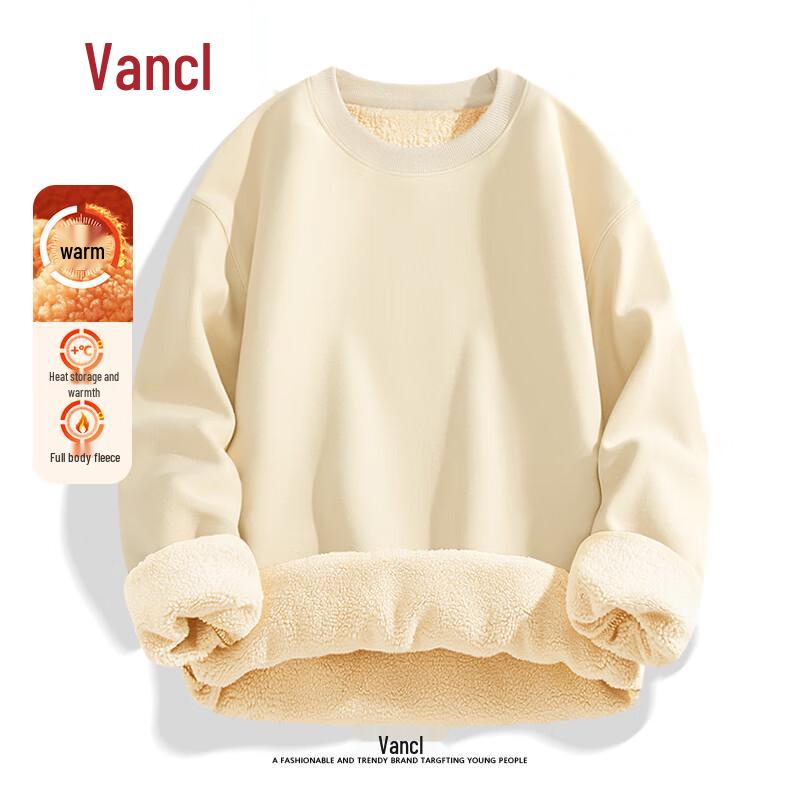VANCL Men's Fleece Lined Crew Neck Sweatshirt