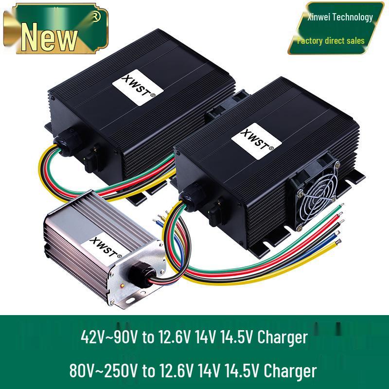 

DC Isolated 48V-250V to 12.6V-14.5V Constant Current Battery Charger 42~135V to 14.5V 6A Medium Aluminum Case
