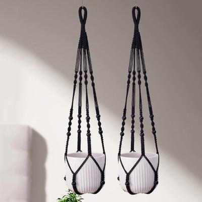 Makramee Pflanzenampel Boho Hängender Pflanzgefäßhalter Baumwollseil Blume