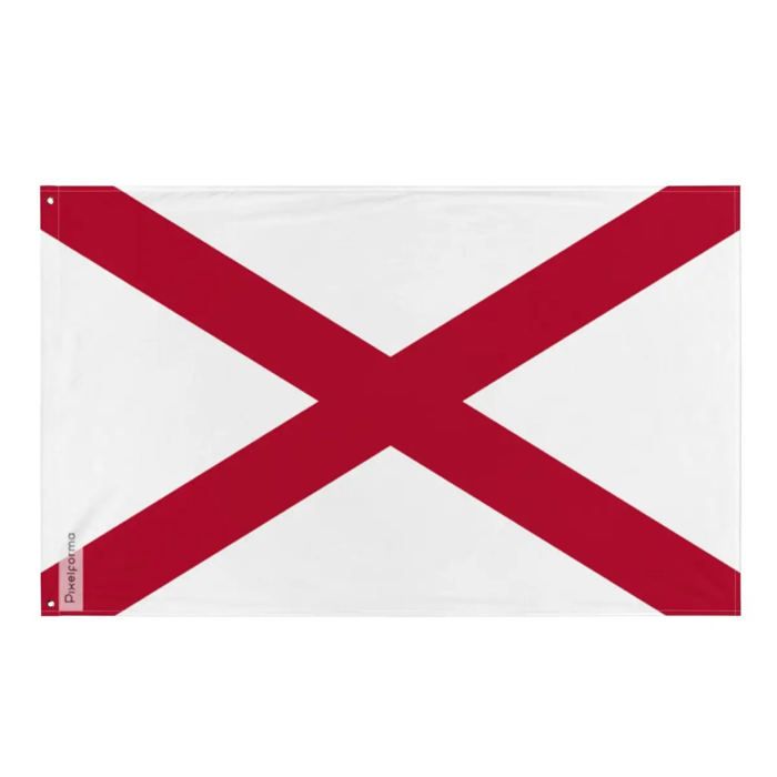 Drapeau - Alabama - 90 x 150 cm - Polyester - Impression recto/verso - Œillets en fer