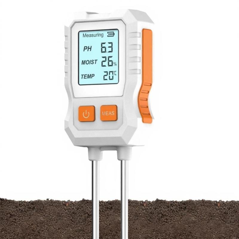 Easy To Use Soil Analysis for Acidbase Value Temperature and Humidity Measurement Featuring Digital Screen In Garden Home