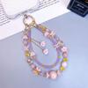 High-End Handmade Crystal Beaded Phone Chain Pendant Keychain for Women