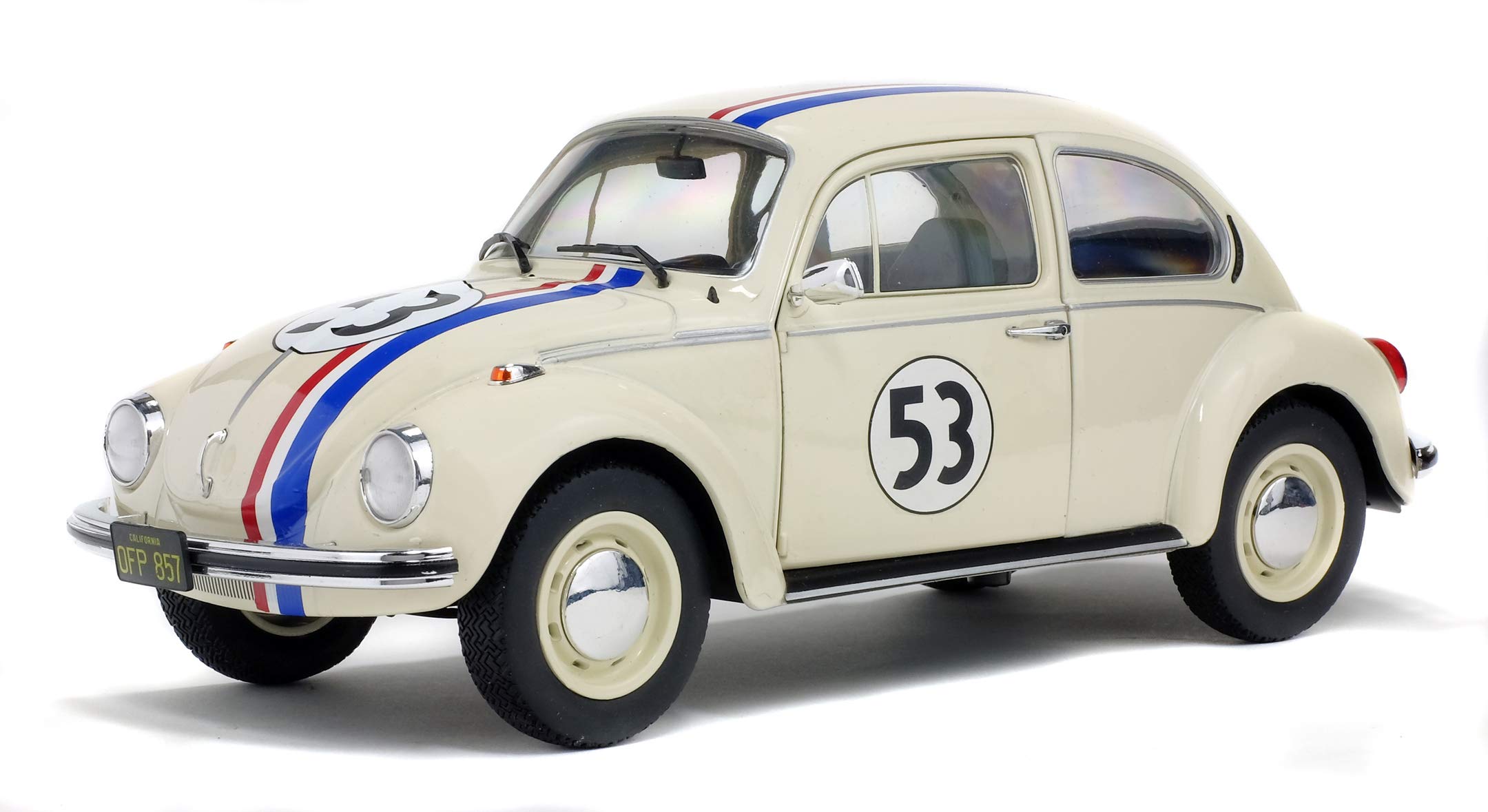 

Solid Beetle Volkswagen Mini Car S1800505 Beetle Herbie White 1/18 белый
