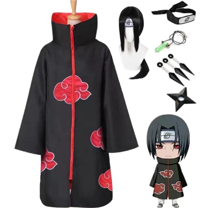 Naruto Akatsuki organizācijas sarkana mākoņaina mēte