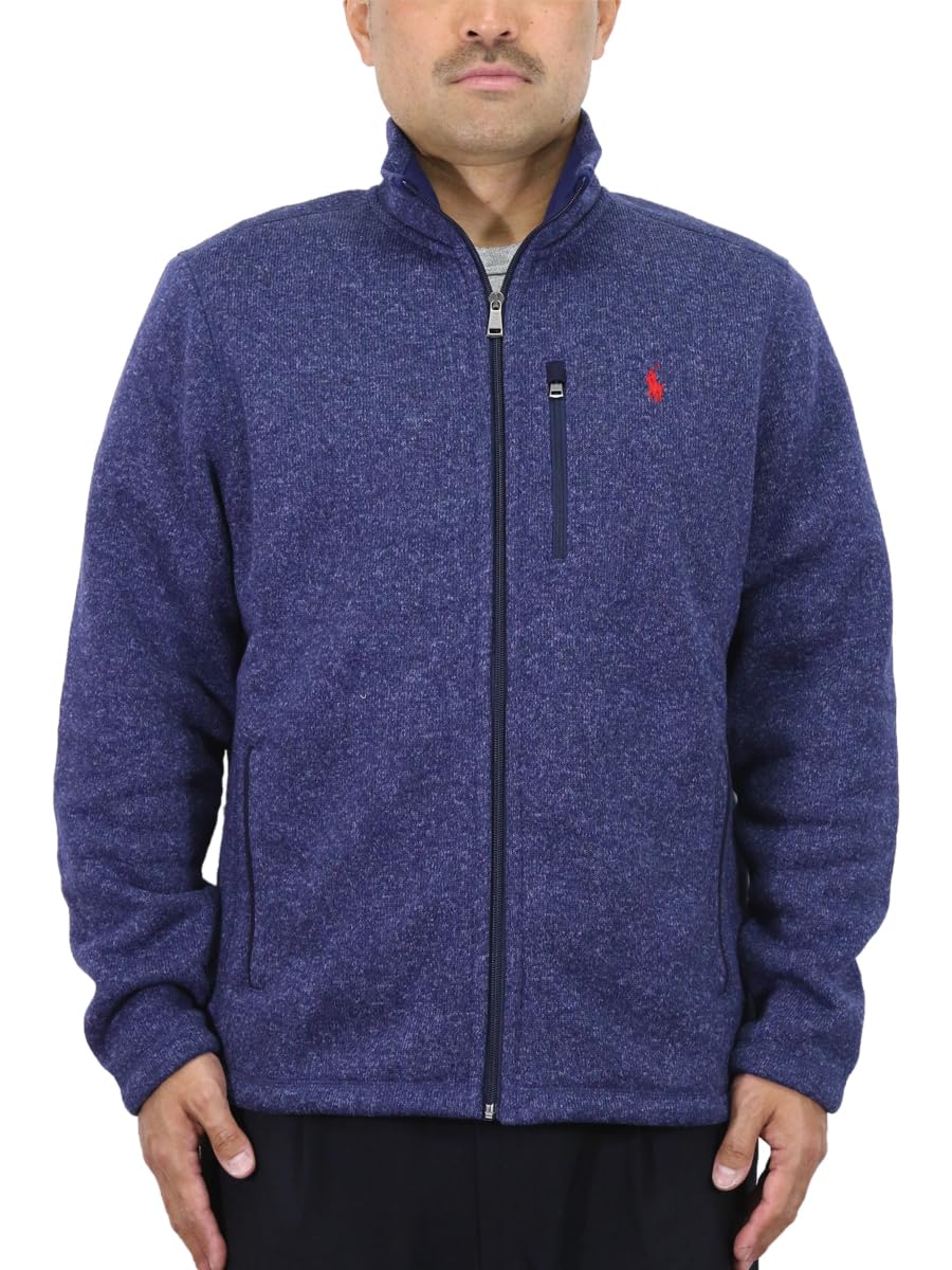 

POLO RALPH LAUREN Fleece Knit Size Spring NVY Men s Zip-Up Jacket, XL, (Product Code 01010107)