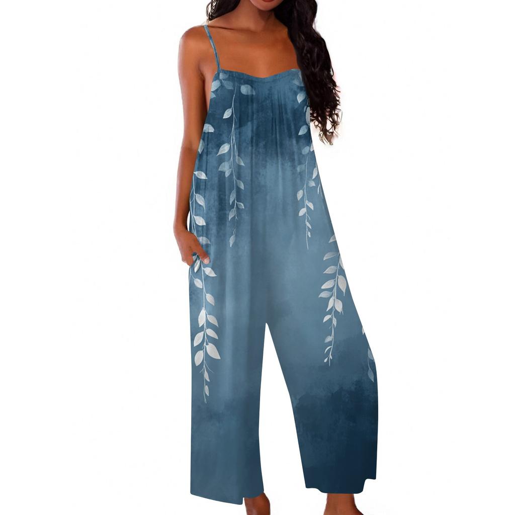 Women's Jumpsuit Printed Casual Loose Jumpsuit