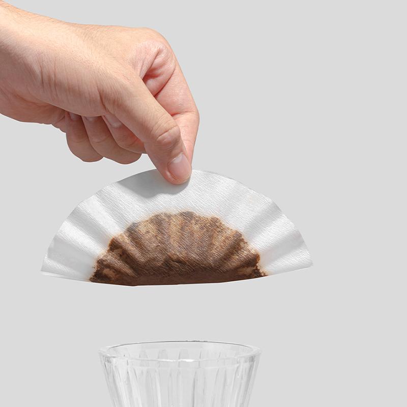50Pcs Disposable Basket Coffee Filters, Cake Shape Pour Over Filter Paper for B75/155/185 Drippers