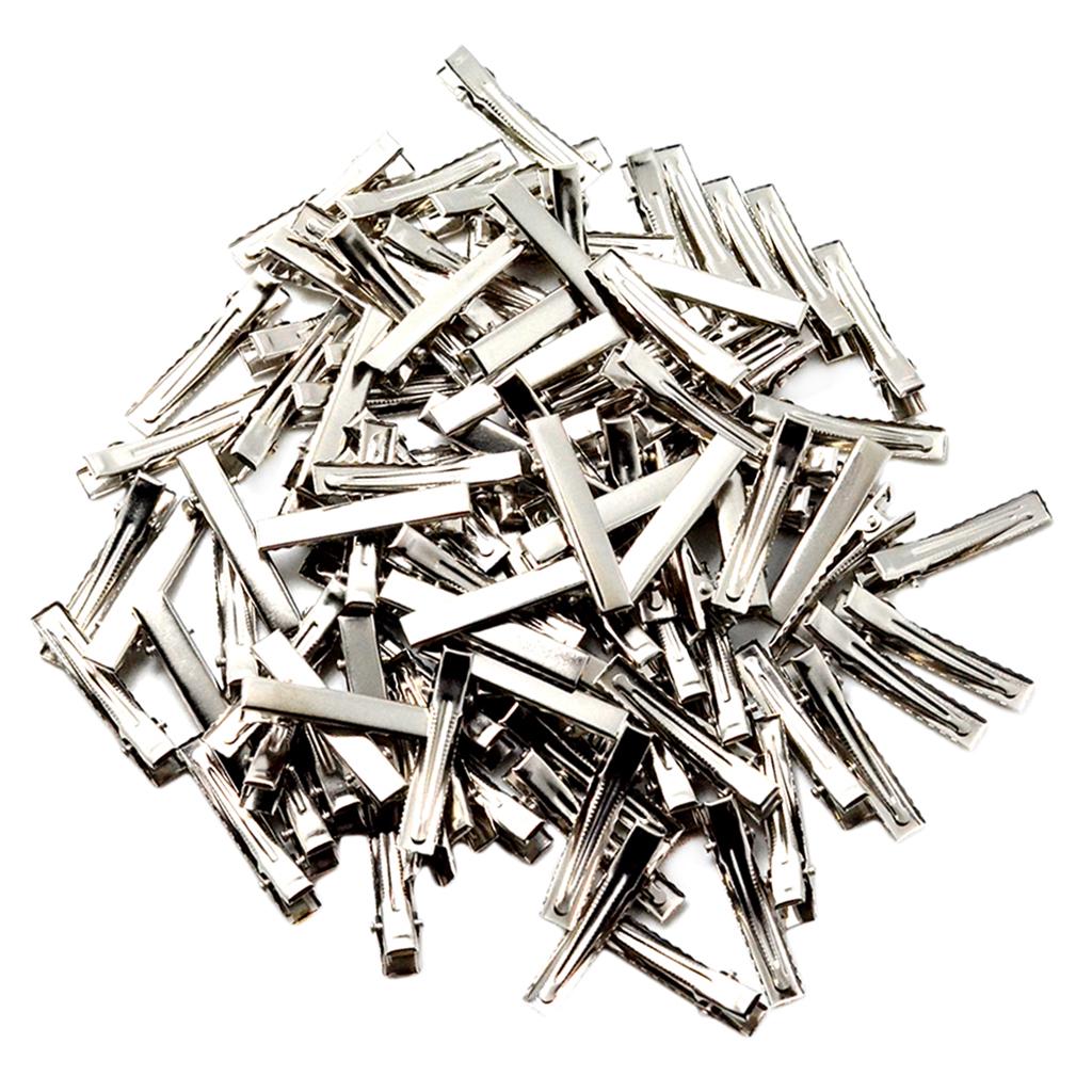 30/100Pack Flat Single Prong Alligator Hair Clips DIY Bows 3.5cm(100Pack)