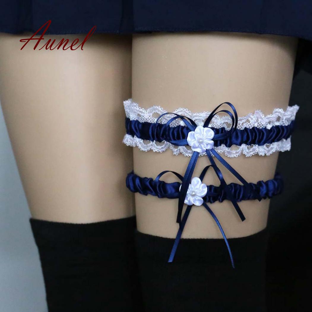 

Набор подвязок для женщин. 2 шт темно-синий