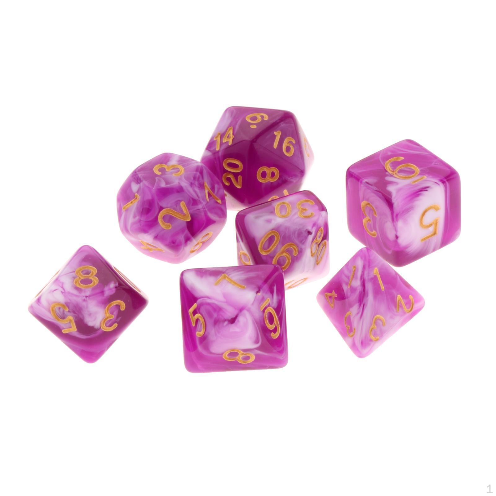 

Многогранный реквизит из 7 предметов с мешочком, многосторонние аксессуары, нерегулярный акриловый реквизит для ролевых игр для Dnd 007