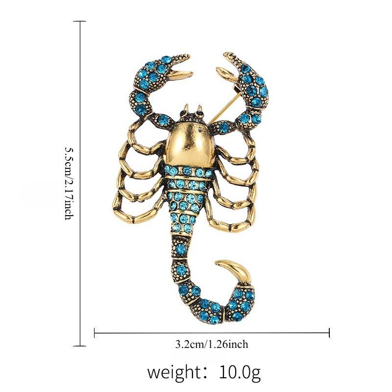 

1PC scorpion insect brooch enamel pin metal lapel pin men jewelry gifts brooches for women rhinestone broches разноцветный