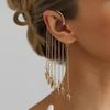 Non Pierced Metal Tassel Ear Hook Earrings 1Pair Without Ear Hole Elegant Fashion Jewelry for Women Work Attire