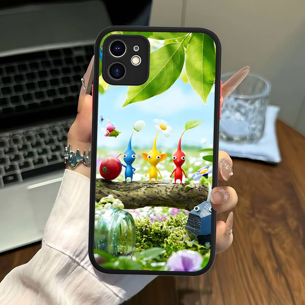 Classic Animation PIKMIN Phone Case For IPhone 16 15 14 Plus 15 13 12 11 Pro Max X XS MAX Matte Cover