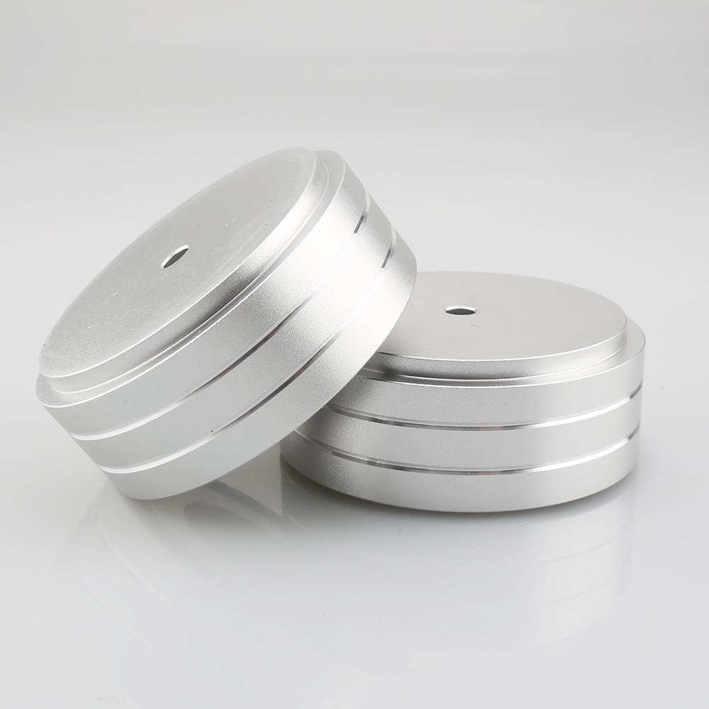 4pcs 58x22mm Aluminum HIFI AMP Speaker Isolation Stand Turntable DAC Feet Pad Gold Silver Speaker Feet Tuber Amplifier