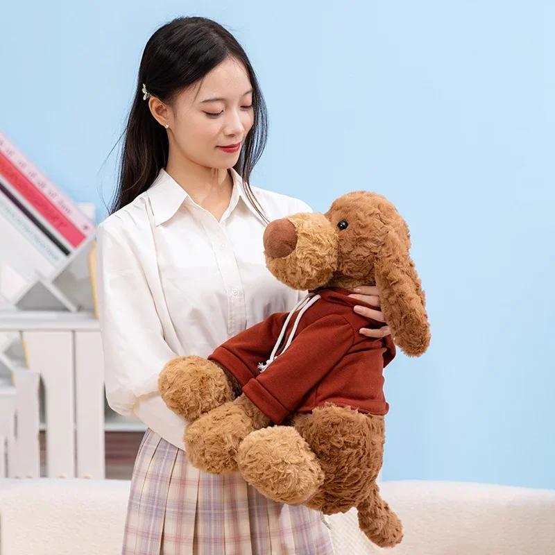 New Sitting Cartoon Super Soft Lazy Plush Stuffed Animals Plushie Fox Puppy Kitten Throw Pillow Birthday Gift Boy Girl