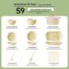 Spring Sprout 59-Piece Underglaze Ceramic Dinnerware Set with Casserole